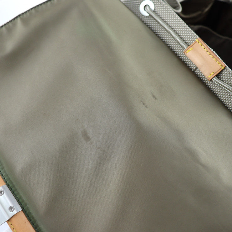 美品 LOUIS VUITTON ルイ ヴィトン ピオニエ ダミエジェアン リュック・デイパック M93056 キャンバス レザー サーブル ベージュ系 シルバー金具 バックパック ビトン