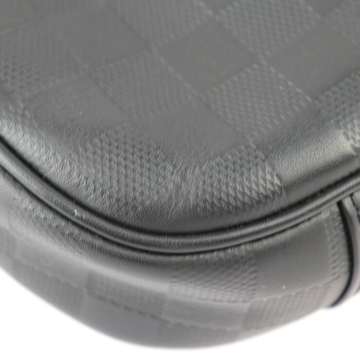 美品 LOUIS VUITTON ルイ ヴィトン アンブレール ダミエアンフィニ ボディバッグ N41288 レザー オニキス ブラック シルバー金具 2WAY クラッチバッグ セカンドバッグ ウエストバッグ