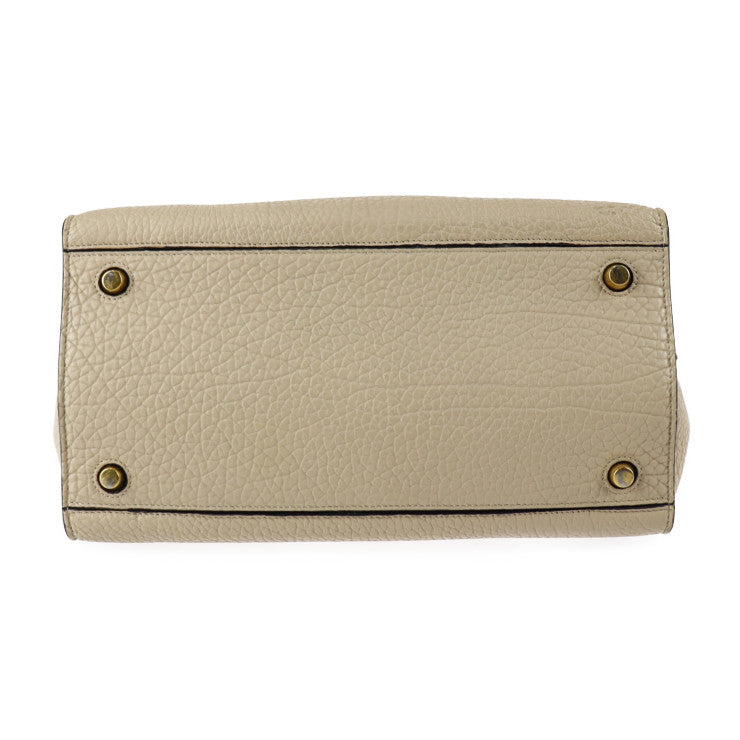 CELINE セリーヌ スモール リングバッグ Ring Small ハンドバッグ 176203 レザー ベージュ系 ゴールド金具