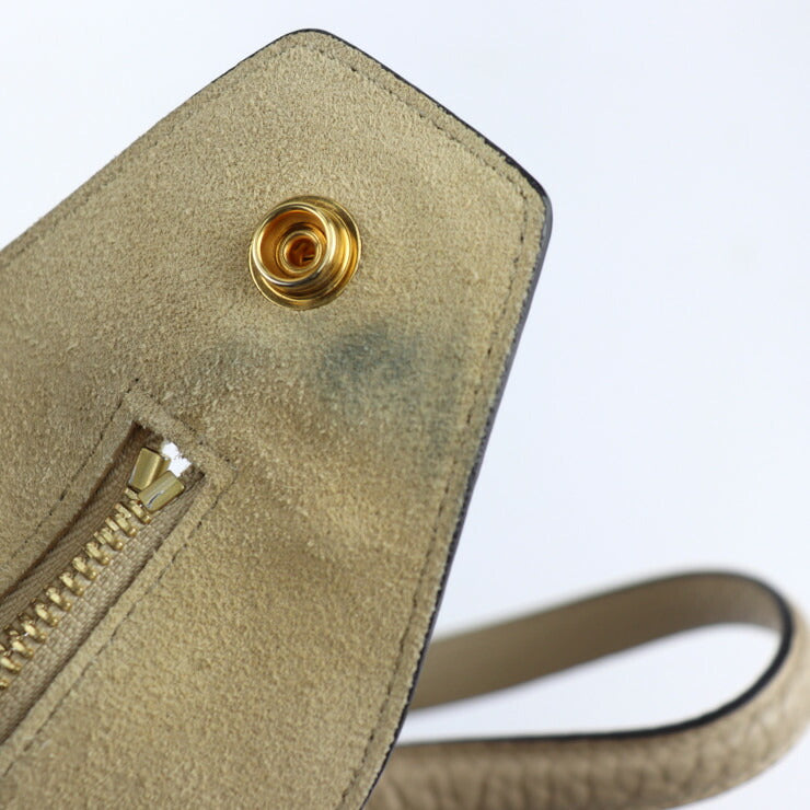 CELINE セリーヌ スモール リングバッグ Ring Small ハンドバッグ 176203 レザー ベージュ系 ゴールド金具