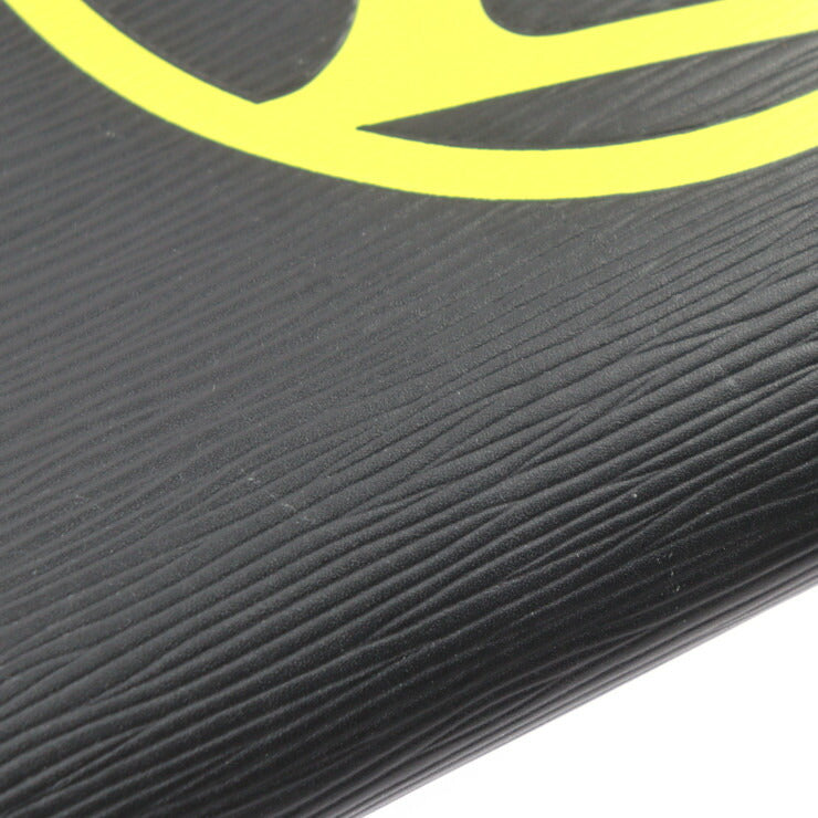 美品 LOUIS VUITTON ルイ ヴィトン ポシェット ジュール GM エピ クラッチバッグ M68198 レザー ブラック イエロー シルバー金具 クラッチバッグ ポーチ LVサークル L字ファスナー ビトン