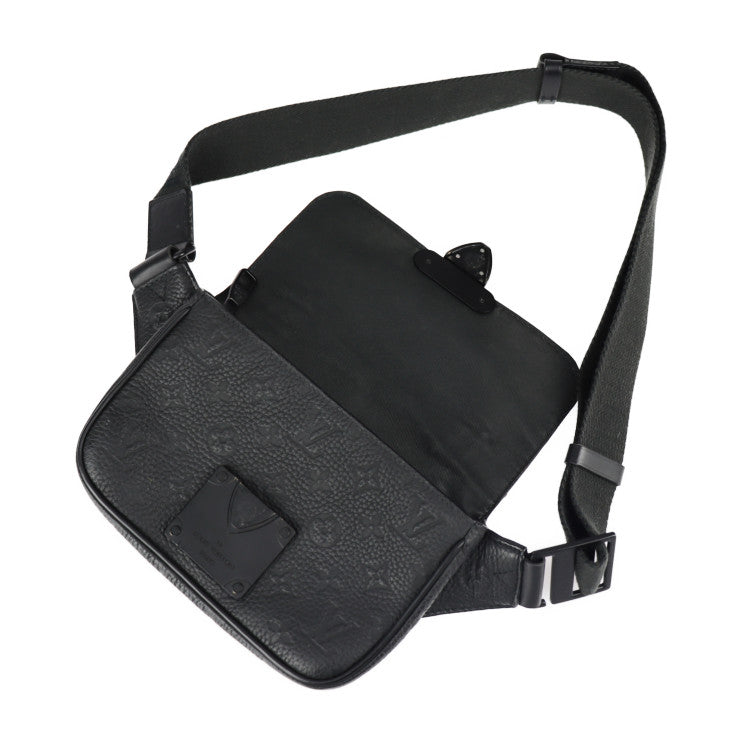 LOUIS VUITTON ルイ ヴィトン Sロック スリングバッグ モノグラム ウエストバッグ M58487 トリヨンレザー ノワール ブラック ウエストポーチ ビトン ブラック金具