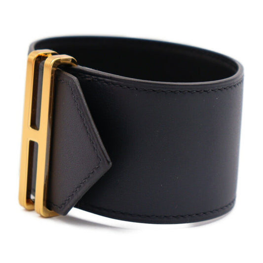 新品未使用展示品 HERMES エルメス Elan エラン ブレスレット H010694CCAA 表記サイズ T2 ヴォースイフト ブラック U刻印 ゴールド金具