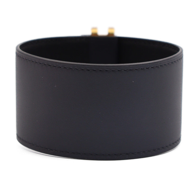 新品未使用展示品 HERMES エルメス Elan エラン ブレスレット H010694CCAA 表記サイズ T2 ヴォースイフト ブラック U刻印 ゴールド金具