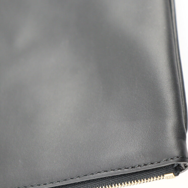 美品 FENDI フェンディ トリプレット セカンドバッグ 8BS001 レザー パイソン 黒×アイボリー×ブラウン系 ゴールド金具 ポーチ クラッチバッグ