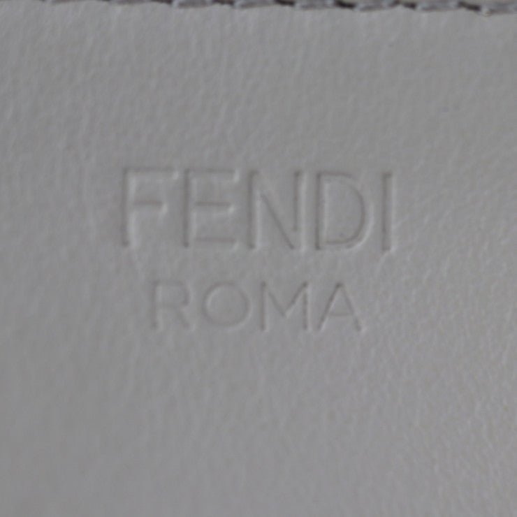 美品 FENDI フェンディ トリプレット セカンドバッグ 8BS001 レザー パイソン 黒×アイボリー×ブラウン系 ゴールド金具 ポーチ クラッチバッグ