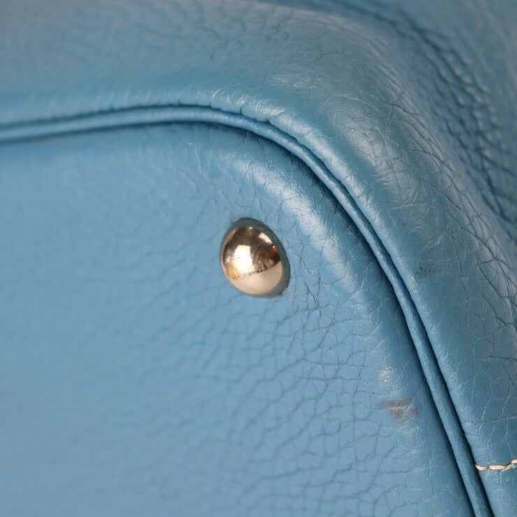 HERMES エルメス ボリード 35 ハンドバッグ - トリヨンクレマンス ブルージーン シルバー金具 2WAY ショルダーバッグ □I刻印