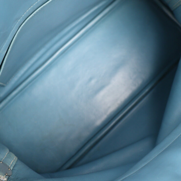 HERMES エルメス ボリード 35 ハンドバッグ - トリヨンクレマンス ブルージーン シルバー金具 2WAY ショルダーバッグ □I刻印