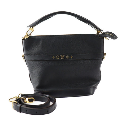 美品 LOUIS VUITTON ルイ ヴィトン クルーザー PM ハンドバッグ M57934 カーフレザー ブラック ゴールド金具 2WAY ショルダーバッグ