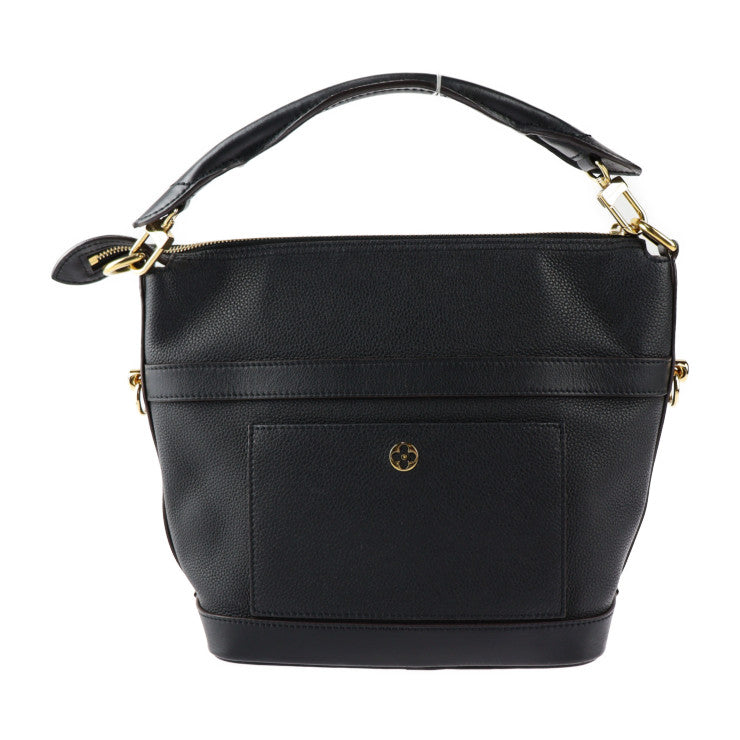 美品 LOUIS VUITTON ルイ ヴィトン クルーザー PM ハンドバッグ M57934 カーフレザー ブラック ゴールド金具 2WAY ショルダーバッグ