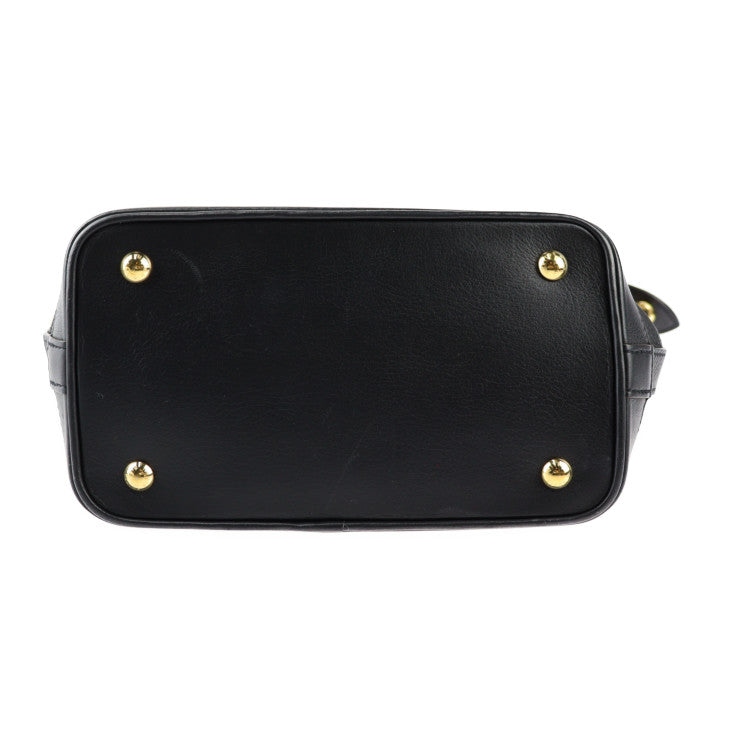 美品 LOUIS VUITTON ルイ ヴィトン クルーザー PM ハンドバッグ M57934 カーフレザー ブラック ゴールド金具 2WAY ショルダーバッグ