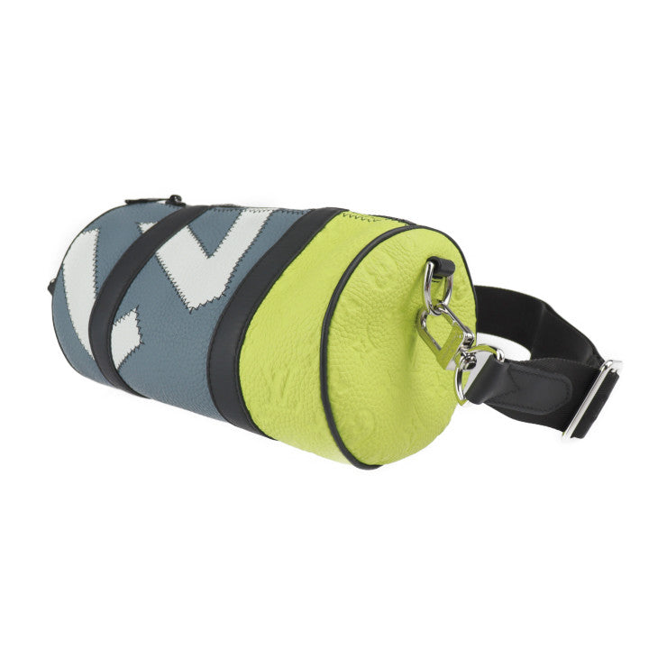 超美品 LOUIS VUITTON ルイ ヴィトン モノグラム ポロション ショルダーバッグ M59927 トリヨンレザー グレー×イエロー×ホワイト シルバー金具 コインケース付き デイブレイク ビトン