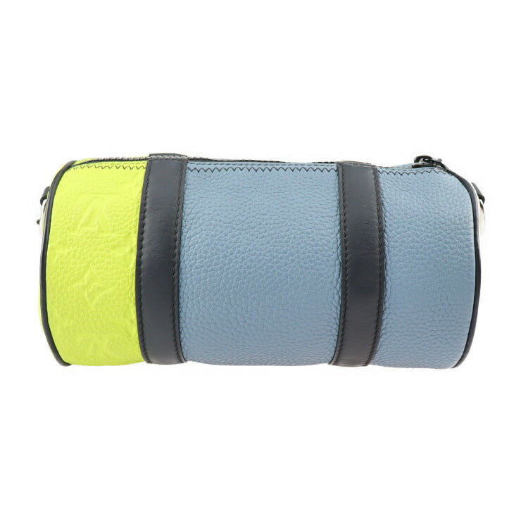 超美品 LOUIS VUITTON ルイ ヴィトン モノグラム ポロション ショルダーバッグ M59927 トリヨンレザー グレー×イエロー×ホワイト シルバー金具 コインケース付き デイブレイク ビトン