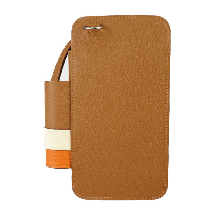 新品未使用展示品 HERMES エルメス ウェイ ショルダーバッグ - ヴォーエプソン ブラウン系 シルバー金具 スマホケース ポシェット U刻印