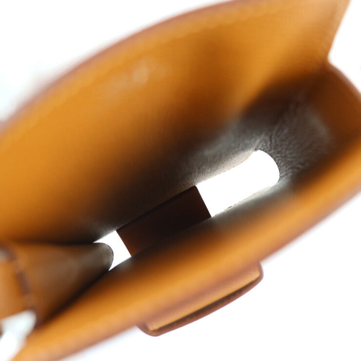 新品未使用展示品 HERMES エルメス ウェイ ショルダーバッグ - ヴォーエプソン ブラウン系 シルバー金具 スマホケース ポシェット U刻印