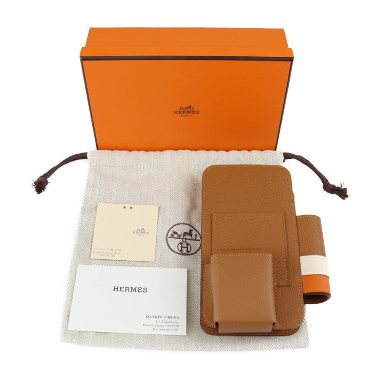 新品未使用展示品 HERMES エルメス ウェイ ショルダーバッグ - ヴォーエプソン ブラウン系 シルバー金具 スマホケース ポシェット U刻印