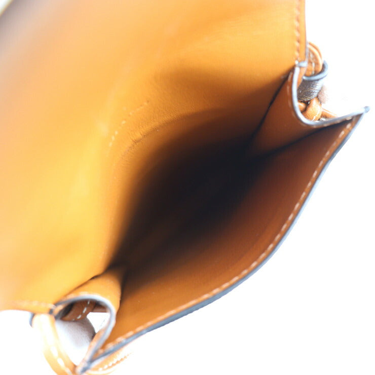 超美品 CELINE セリーヌ フォーンケース トリオンフ ショルダーバッグ 10G332CQD.04LU PVC レザー ブラウン モバイルポーチ ポシェット