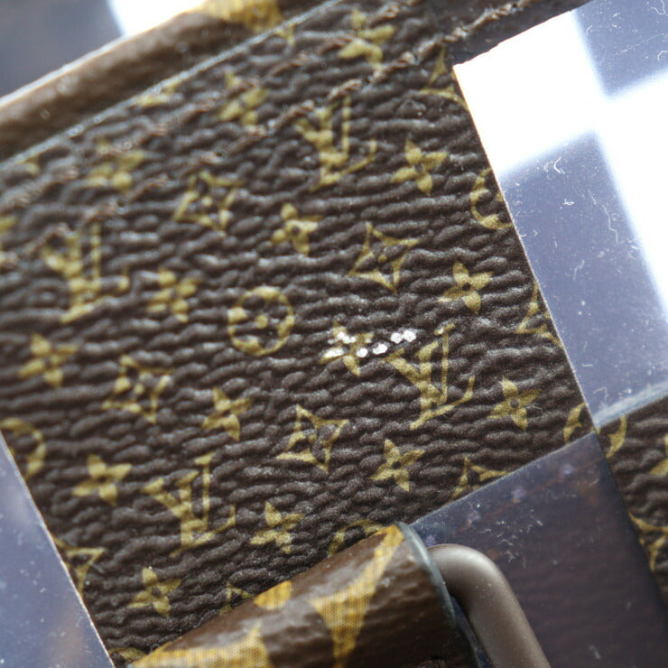 美品 LOUIS VUITTON ルイ ヴィトン サックプラ モノグラム チェス トートバッグ M20866 PVC ビニール ブラウン クリア 2WAY ショルダーバッグ ビトン