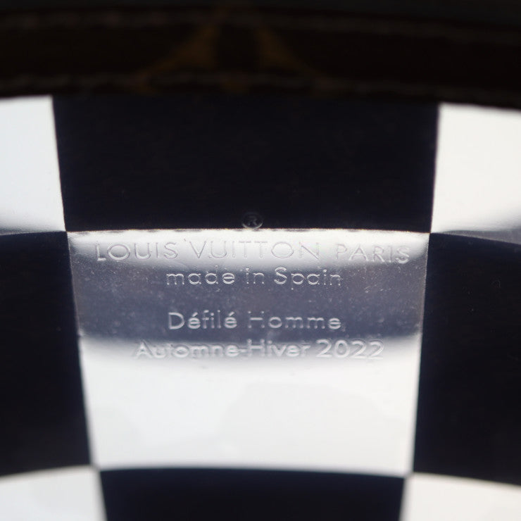 美品 LOUIS VUITTON ルイ ヴィトン サックプラ モノグラム チェス トートバッグ M20866 PVC ビニール ブラウン クリア 2WAY ショルダーバッグ ビトン