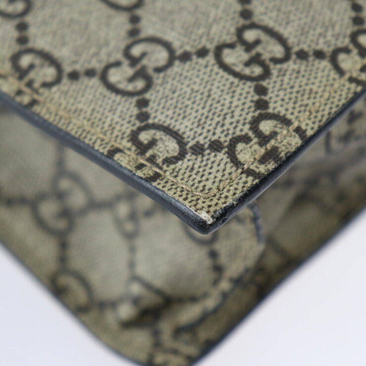 美品 GUCCI グッチ Bee Print ビープリント トートバッグ GGスプリーム トートバッグ 450950 PVC レザー ベージュ ブラウン ブラック 2WAY ショルダーバッグ 蜂