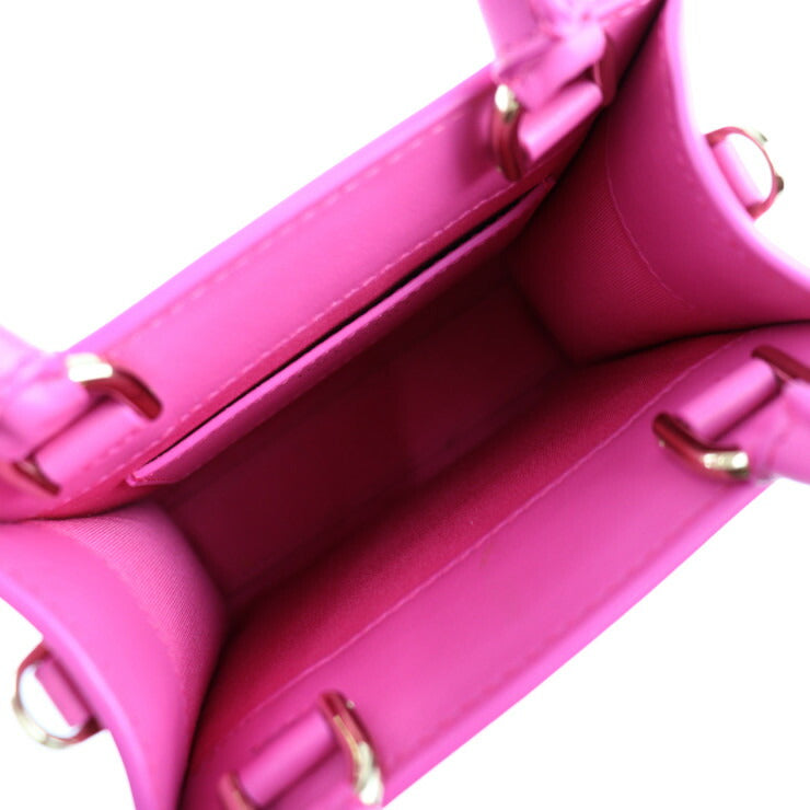 新古未使用展示品 BVLGARI ブルガリ 2WAY ミニ トートバッグ インフィニートゥム ハンドバッグ 292318 カーフレザー ピンク系 ゴールド金具 ショルダーバッグ ロゴ