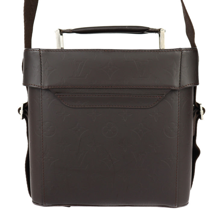 美品 LOUIS VUITTON ルイ ヴィトン チャーリー モノグラムグラセ ショルダーバッグ M46510 レザー カフェ シルバー金具 2WAY ハンドバッグ カメラバッグ ビトン