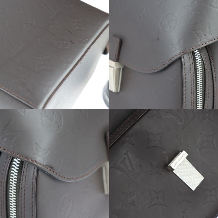 美品 LOUIS VUITTON ルイ ヴィトン チャーリー モノグラムグラセ ショルダーバッグ M46510 レザー カフェ シルバー金具 2WAY ハンドバッグ カメラバッグ ビトン