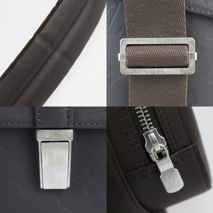 美品 LOUIS VUITTON ルイ ヴィトン チャーリー モノグラムグラセ ショルダーバッグ M46510 レザー カフェ シルバー金具 2WAY ハンドバッグ カメラバッグ ビトン