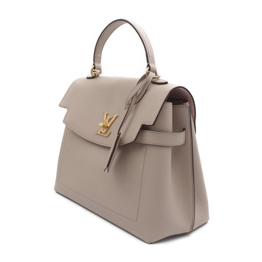 美品 LOUIS VUITTON ルイ ヴィトン ロックミー エヴァーMM ハンドバッグ M56094 グレインカーフレザー グレージュ ゴールド金具 2WAY ショルダーバッグ ターンロック ビトン
