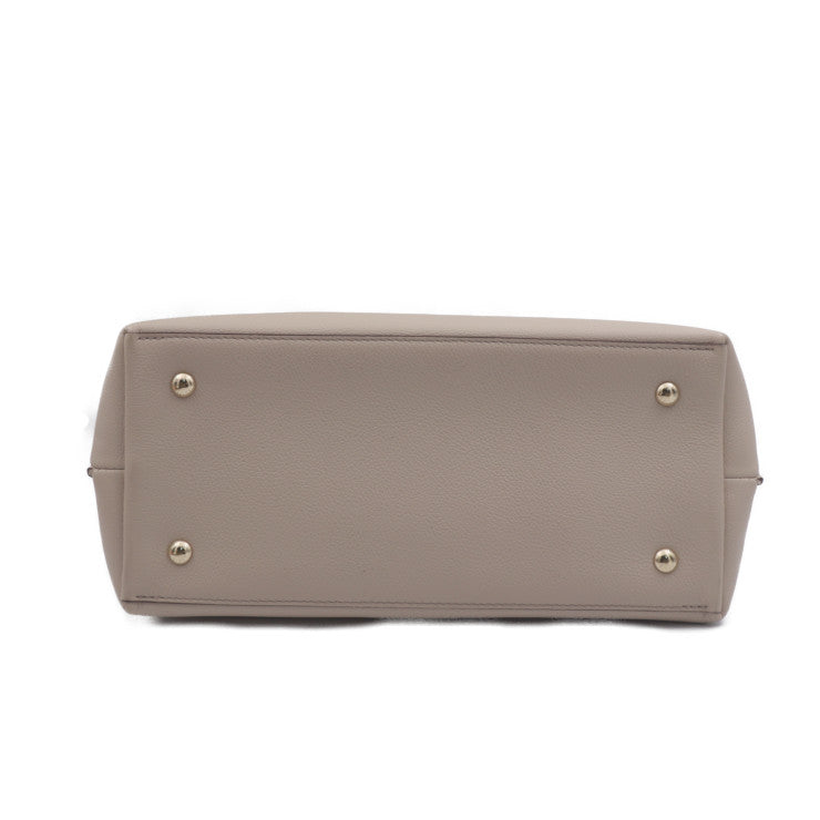 美品 LOUIS VUITTON ルイ ヴィトン ロックミー エヴァーMM ハンドバッグ M56094 グレインカーフレザー グレージュ ゴールド金具 2WAY ショルダーバッグ ターンロック ビトン