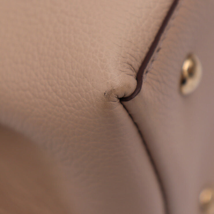 美品 LOUIS VUITTON ルイ ヴィトン ロックミー エヴァーMM ハンドバッグ M56094 グレインカーフレザー グレージュ ゴールド金具 2WAY ショルダーバッグ ターンロック ビトン