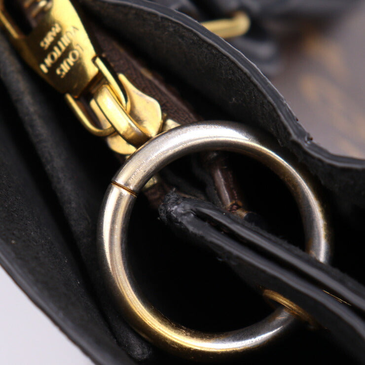 LOUIS VUITTON ルイ ヴィトン フラワー トート モノグラム ハンドバッグ M43550 PVC レザー ブラウン ブラック ゴールド金具 2WAY ショルダーバッグ ビトン カデナ