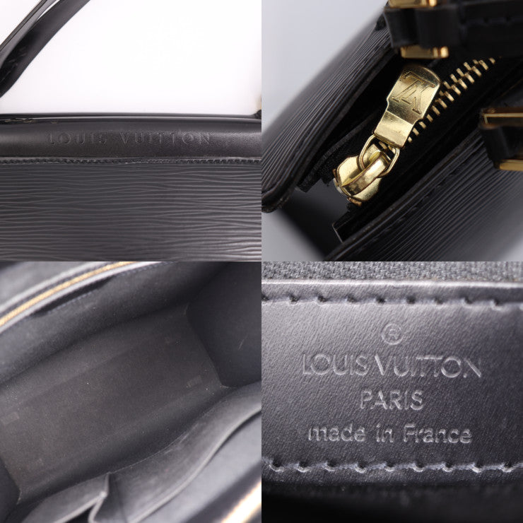 LOUIS VUITTON ルイ ヴィトン フィガリ MM エピ ハンドバッグ M52002 レザー ブラック ゴールド金具 ビトン