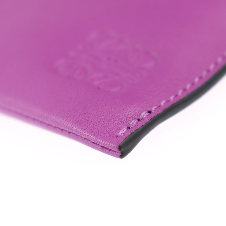 超美品 LOEWE ロエベ フラメンコ ポケット ショルダーバッグ A411F10X01 ナッパレザー パープル 巾着 ポシェット