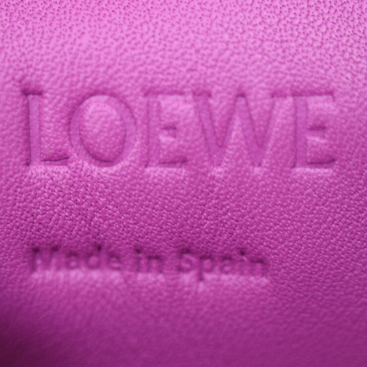 超美品 LOEWE ロエベ フラメンコ ポケット ショルダーバッグ A411F10X01 ナッパレザー パープル 巾着 ポシェット