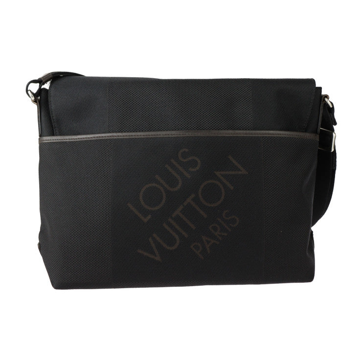 LOUIS VUITTON ルイ ヴィトン ルー ショルダーバッグ M93079 ダミエジェアンキャンバス レザー ブラック シルバー金具 メッセンジャーバッグ ビトン