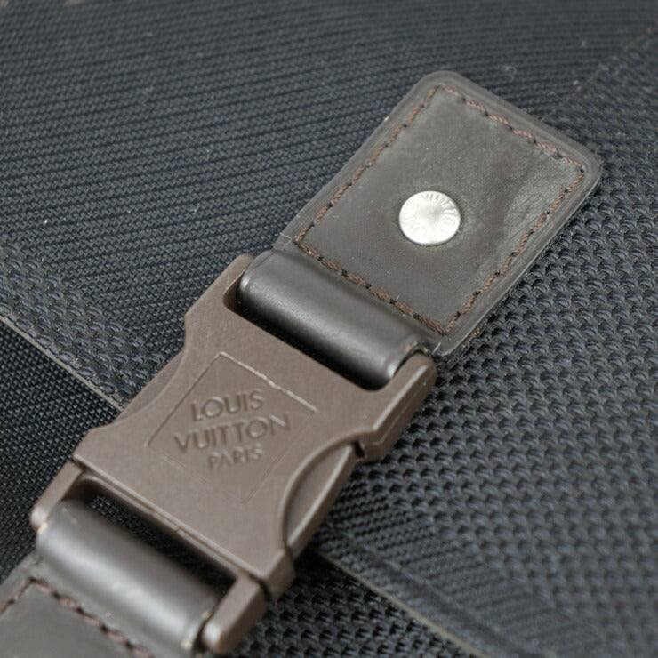 LOUIS VUITTON ルイ ヴィトン ルー ショルダーバッグ M93079 ダミエジェアンキャンバス レザー ブラック シルバー金具 メッセンジャーバッグ ビトン