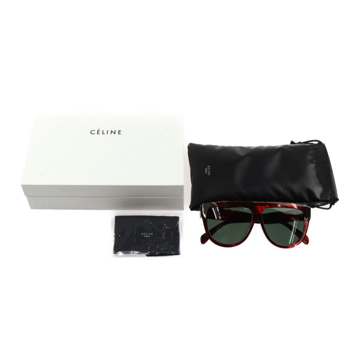 新古未使用展示品 CELINE セリーヌ サングラス サングラス CL40001F 表記サイズ 60□12 150 アセテート マーブルレッド系 べっ甲柄