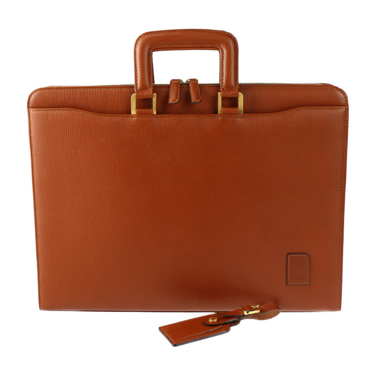 美品 DAKS ダックス ブリーフケース ACE エース コラボ ビジネスバッグ - レザー ブラウン ゴールド金具 ハンドバッグ 書類鞄