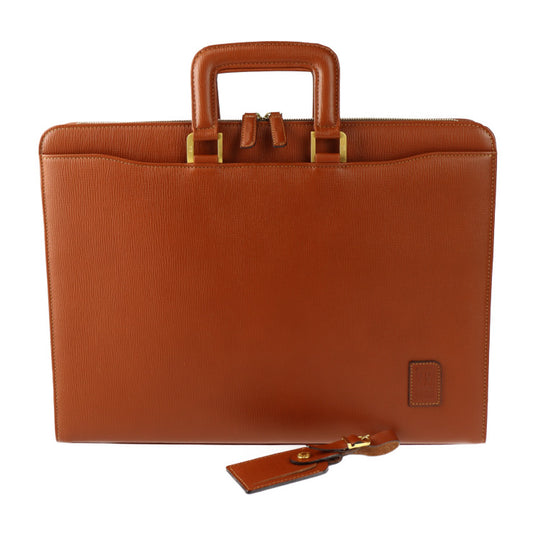 美品 DAKS ダックス ブリーフケース ACE エース コラボ ビジネスバッグ - レザー ブラウン ゴールド金具 ハンドバッグ 書類鞄