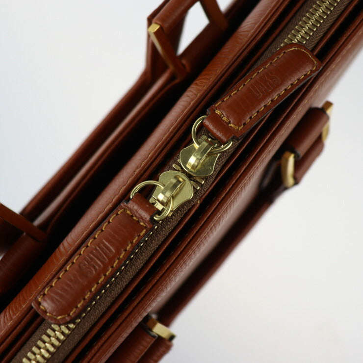 美品 DAKS ダックス ブリーフケース ACE エース コラボ ビジネスバッグ - レザー ブラウン ゴールド金具 ハンドバッグ 書類鞄