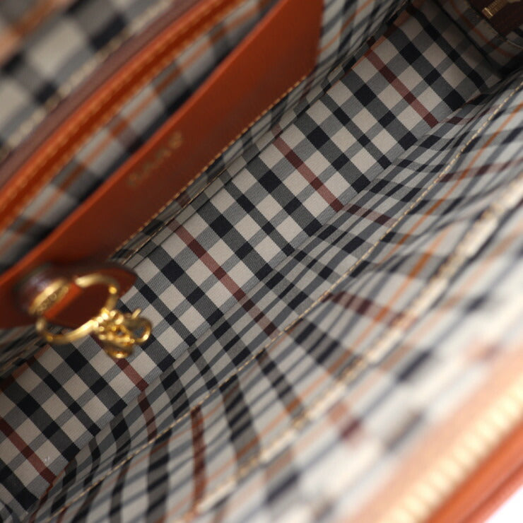 美品 DAKS ダックス ブリーフケース ACE エース コラボ ビジネスバッグ - レザー ブラウン ゴールド金具 ハンドバッグ 書類鞄