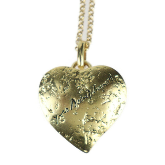 Beautiful SAINT LAURENT Saint Laurent heart motif necklace Necklace - K18 yellow gold Gold 2WAY brooch pendant Vintage logo YG 750