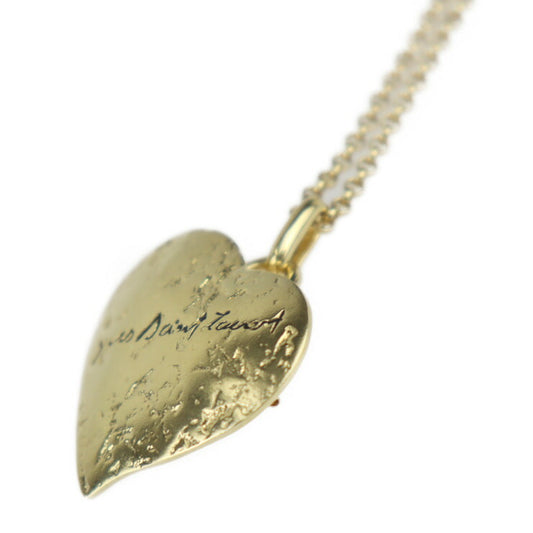 Beautiful SAINT LAURENT Saint Laurent heart motif necklace Necklace - K18 yellow gold Gold 2WAY brooch pendant Vintage logo YG 750
