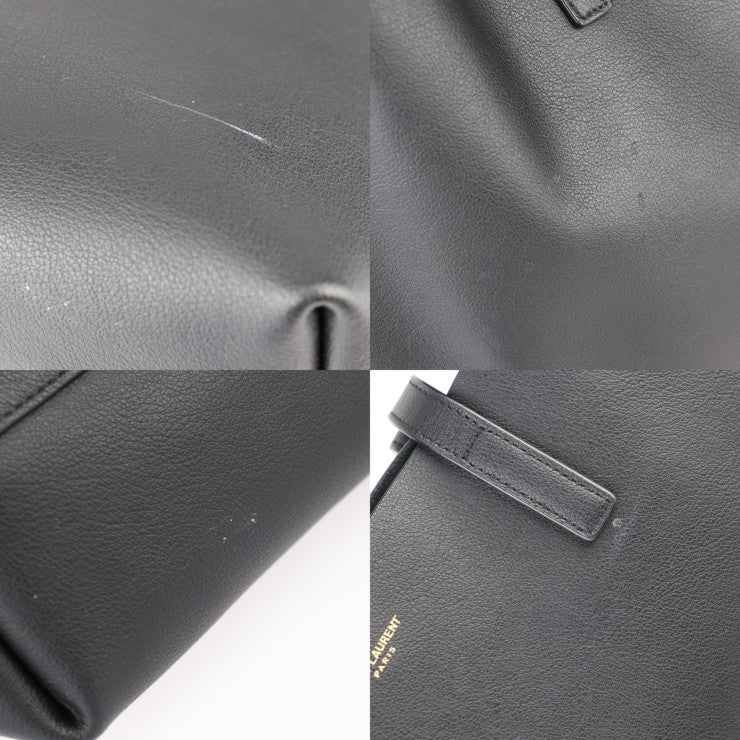 SAINT LAURENT PARIS サンローランパリ ショッピング トート トートバッグ 600281 レザー ブラック ゴールド金具 ショルダーバッグ