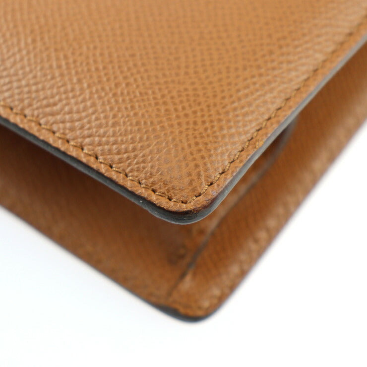 美品 BVLGARI ブルガリ ブルガリブルガリ ショルダーバッグ - レザー ブラウン ゴールド金具 ポシェット ターンロック