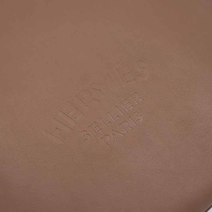 超美品 HERMES エルメス BRIDADO ブリダド ショルダーバッグ - エバーカラー エトゥープ シルバー金具 2WAY リュックサック 巾着型 D刻印 SELLIER