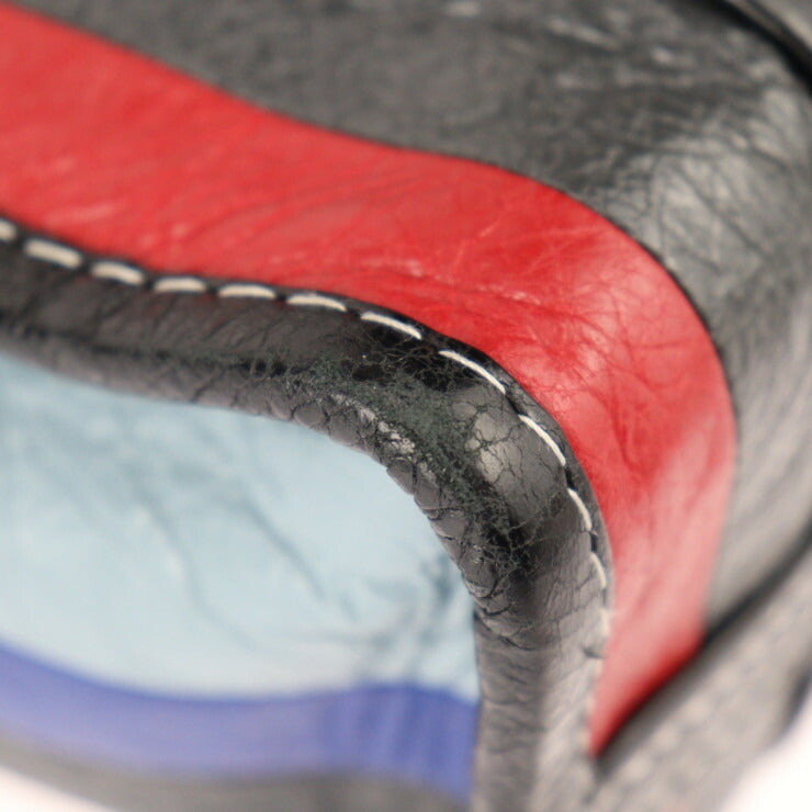 美品 BALENCIAGA バレンシアガ バザール ショッパー XS ハンドバッグ 513989 ラムレザー マルチカラー シルバー金具 2WAY ショルダーバッグ トートバッグ