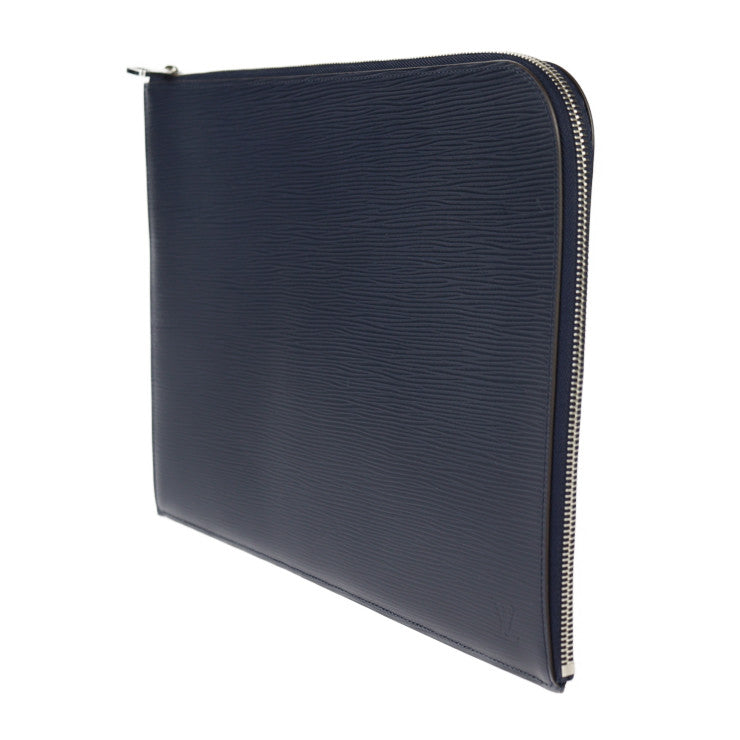 超美品 LOUIS VUITTON ルイ ヴィトン ポシェットジュールGM クラッチバッグ M64154 エピレザー ブルーマリーヌ シルバー金具 L字ファスナー クラッチバッグ ポーチ ビトン