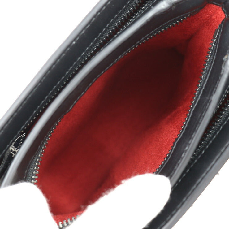 超美品 Christian Louboutin クリスチャンルブタン トリルビ スモール ショルダーバッグ 1165020 カーフレザー ブラック ガンメタリック金具 2WAY ハンドバッグ チェーン スパイクスタッズ